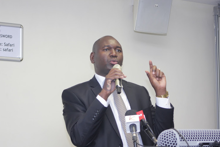 Immigration Principal Secretary Julius Bitok speaking during a meeting on the roll out of the third generation digital IDs in Nairobi on September 28, 2023.