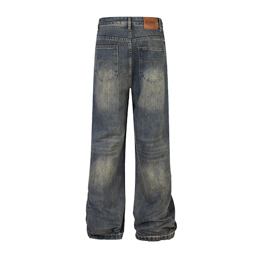 Title 5, European and American Letter Print Loose Denim ...