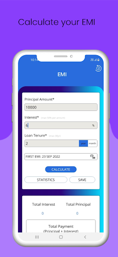 Screenshot EMI Calculator - Finance Tool