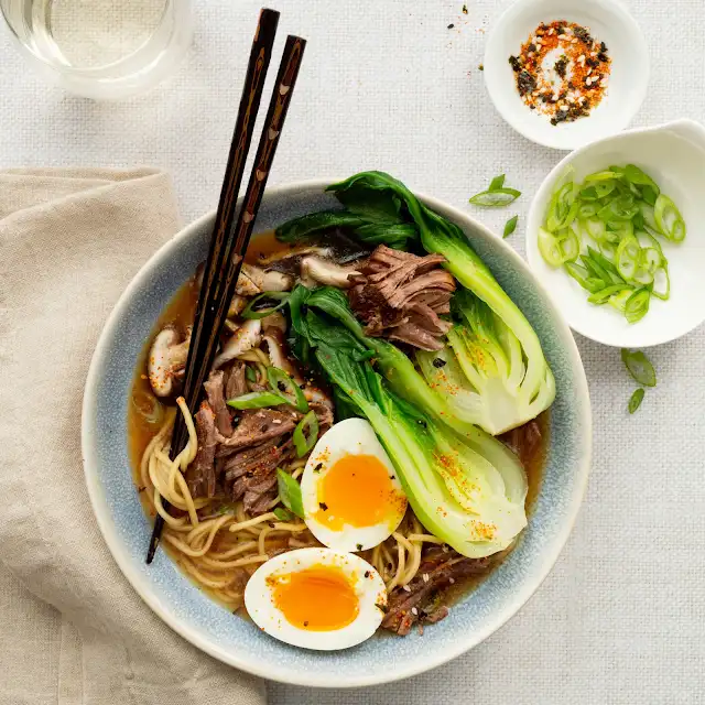 Japanese beef ramen bowl