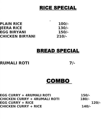 Quality Kababs menu 