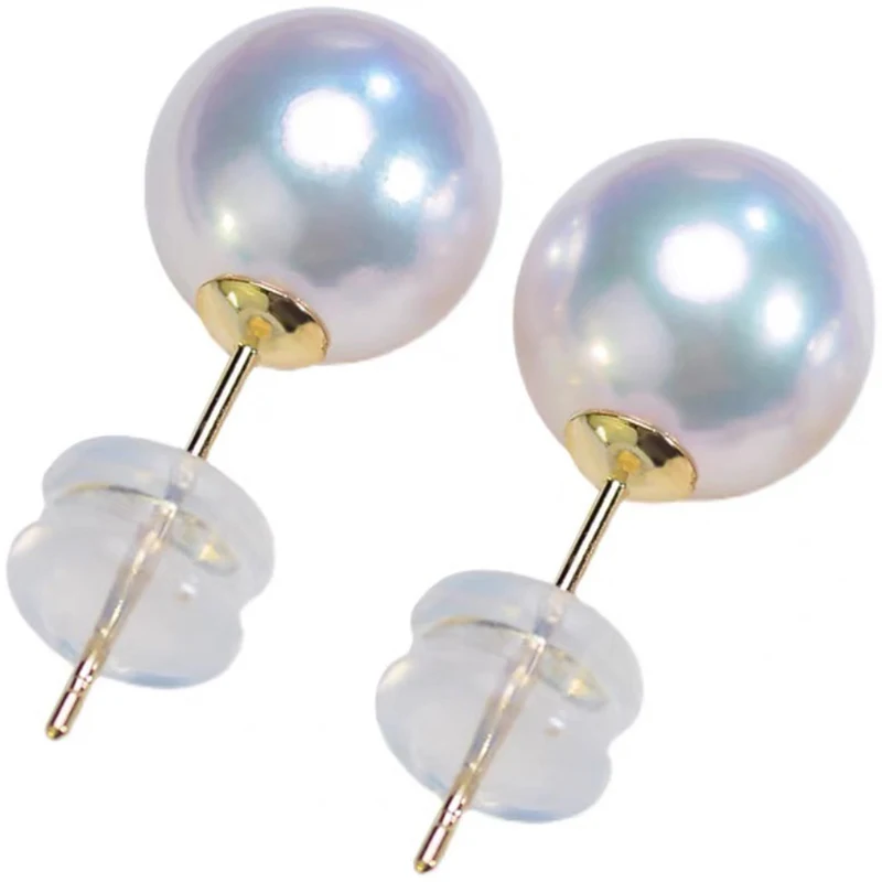 Boucles d'oreilles clous perles d'eau douce naturelles rondes blanches argent 925, un bijou intemporel pour un éclat quotidien
