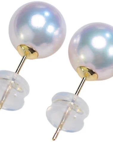 Boucles d'oreilles clous perles d'e - 1