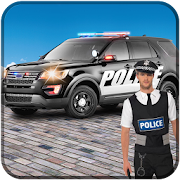 Police Car Driving City Crime  Icon