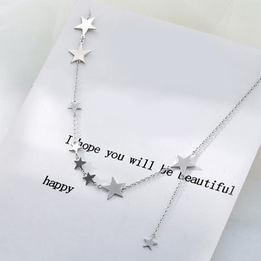 Title 4, Star necklace female short clavicle necklace