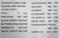 Bakers Hut menu 1