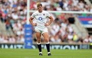 Owen Farrell, the England captain, looks on during the Summer International match between England and Wales at Twickenham Stadium on August 12, 2023 in London, England.