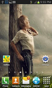 Rainy Beauty Girl LWP screenshot 1