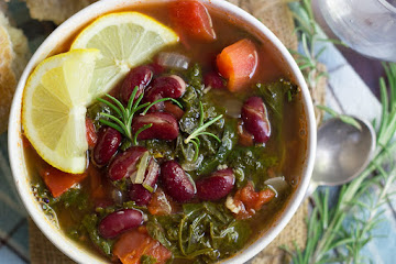 Rosemary Red Bean and Kale Soup