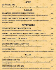 Fia's Lounge menu 1