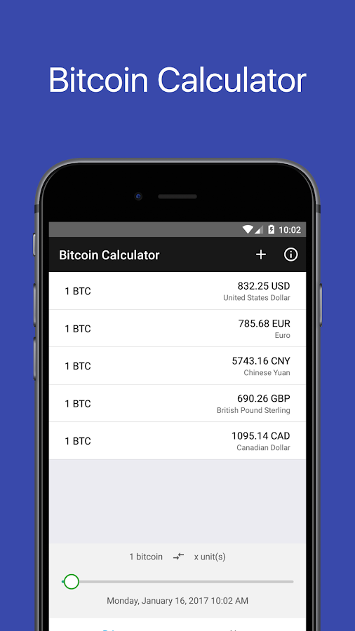 bitcoin calculator widget