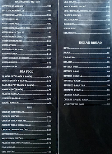 Janta Bar N Restaurant menu 