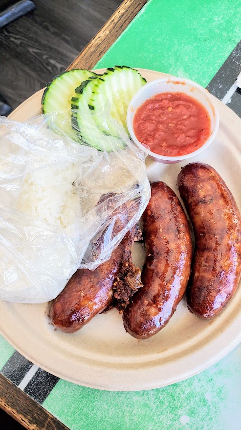 Cully Central Beer Bar with Lao Food, such as Lao sausage with sticky rice