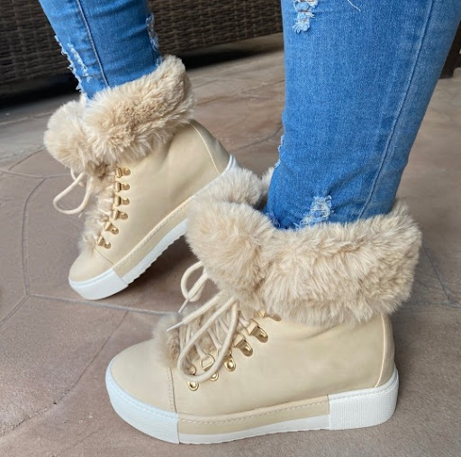 Title 6, Womens Large Plush Thickened Martin Boots Warm...