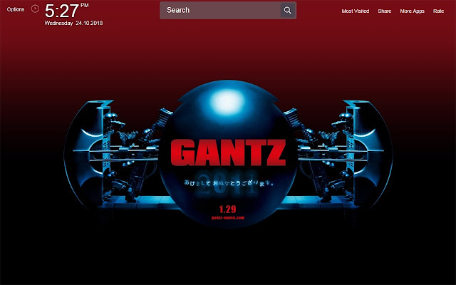 Gantz Wallpapers Theme New Tab