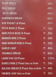 Panchratan Bakery menu 4