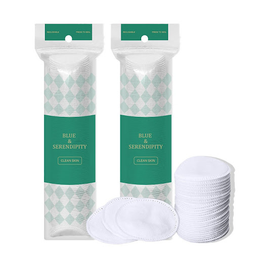 Title 4, Thick Round Cotton Puff Disposable for Gentle a...