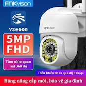 [Fnkvision]Camera Ip Wifi Yoosee 36 Đen New 2023 - 5Mpcamera Ngoai Trơi - Xoay 360 - Chông Mưa - Ban Đêm Co Mau