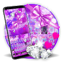 Baixar Pink Bow Glitter Diamond Keyboard Instalar Mais recente APK Downloader