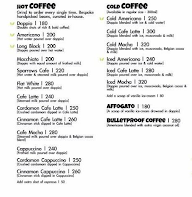 Sparrows At Home Cafe menu 2