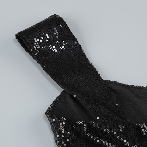 Title 12, Elegant Black Paillette Three-dimensional Flowe...