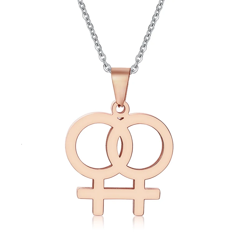 Double Venus Symbol Necklace