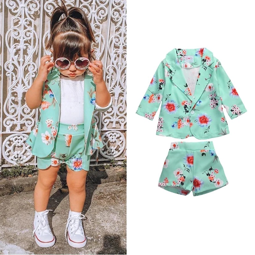 Title 3, Girls Spring Western Style Suit Flower Jacket A...