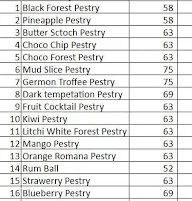 Madhani's Bakery menu 2