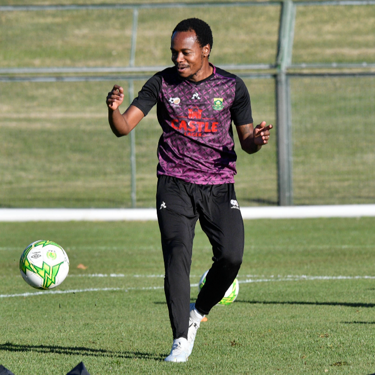 Bafana Bafana attacker Percy Tau during the team's training session ahead of Afcon qualifier against Morocco.