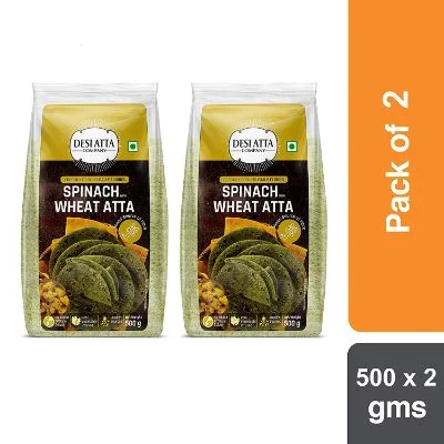 Desi Atta Spinach Wheat Atta 500 Gm