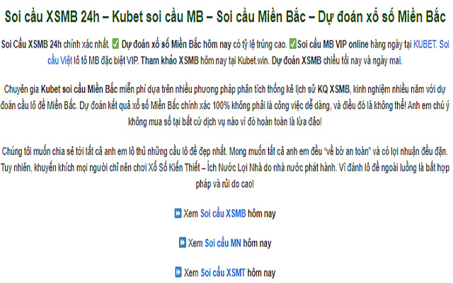 soi cầu xsmb - kubet.win