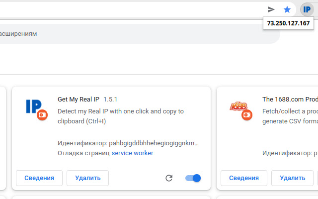 Get My Real IP chrome extension