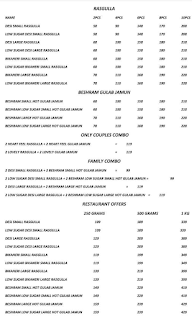 Rasgulla Hub 24x7 menu 1