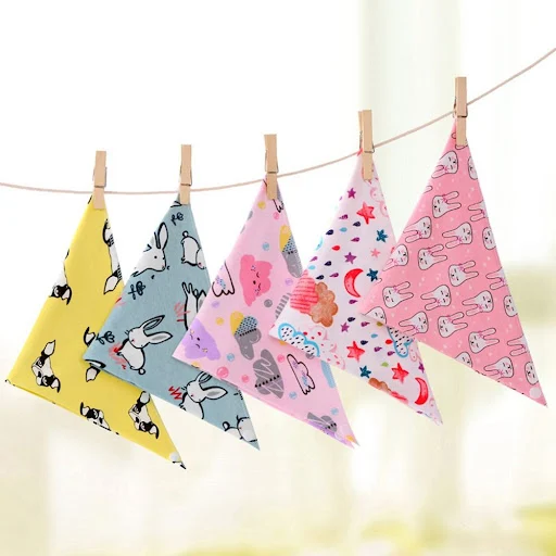 Washable White Rabbit Bear Headband for Large Dogs Grooming Accessories Dog Bandanas Triangle Scarf Bow Tie Pet Supplie