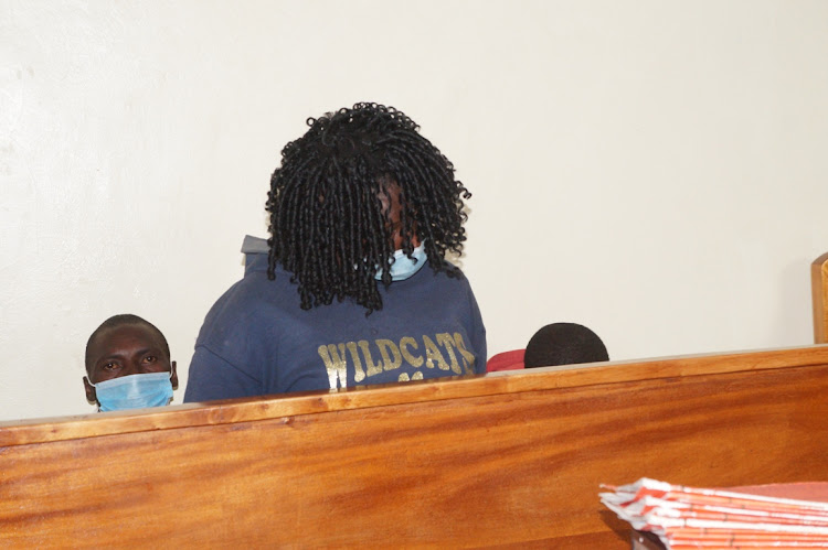 ECDE teacher Maryanne Nyambura at the Limuru law court yesterday.