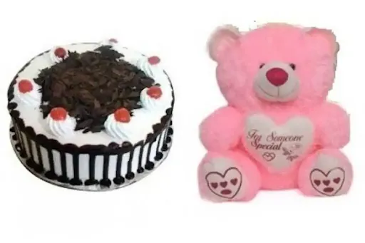 Black Forest Cake 1 Teddy Bear Cute [500 Gram]