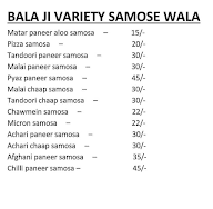 Balaji Variety Samose Wala menu 1