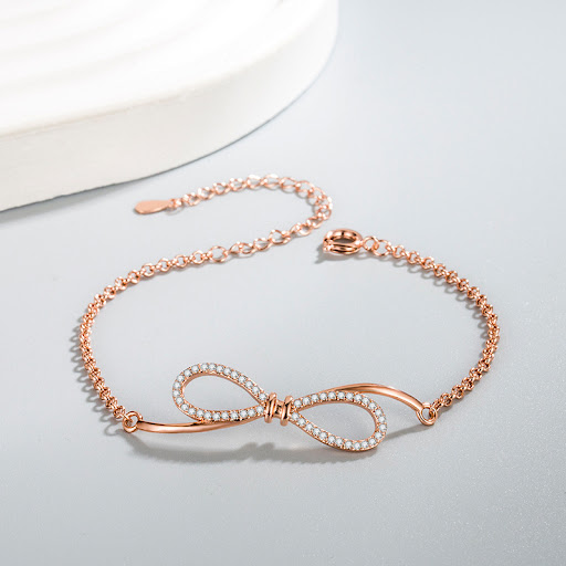 Title 4, Bow Zircon Full Diamond Bracelet for women, a n...