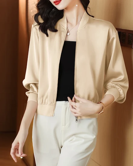 New Fashion Women Jacket 2024 Spring Long Sleeve Casual B... - 2