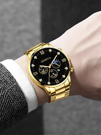 Title 3, Mens Steel Belt Watch Band Bracelet for Busine...