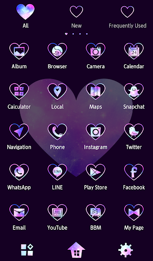 Screenshot Galaxy Heart Theme