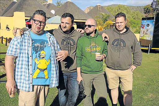 TASTY TRIP: Marco Schmidbauer, Klaus Glaetzner, Markus Kaufer and Oliver Gawryluk travelled from Germany for this year’s SA Braai Tour Picture: SINO MAJANGAZA