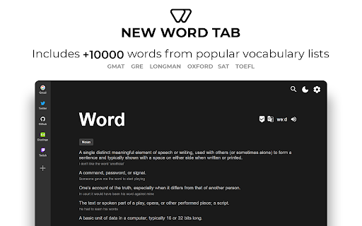 New Word Tab