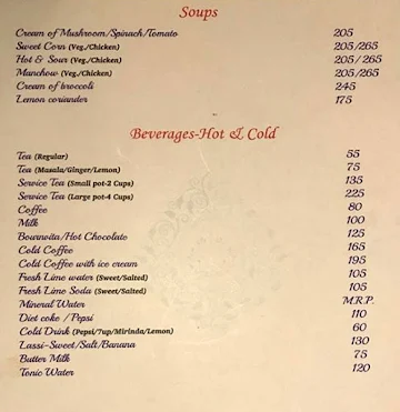 Inder Prakash - Fateh Restaurant menu 