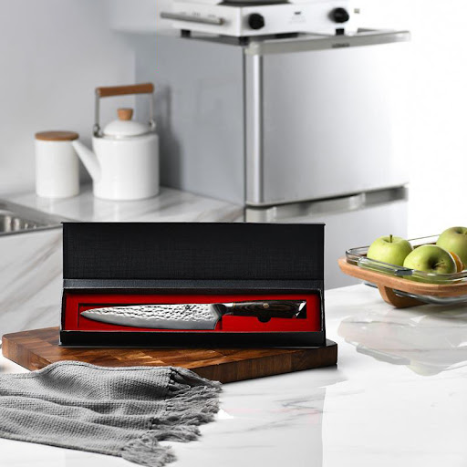 Title 2, 8 Inch Chefs Knife Household Color Wooden Hand...