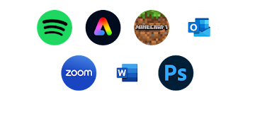 Image with various apps logos