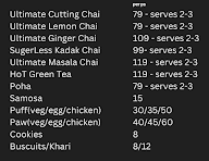 Ultimate Chai menu 1