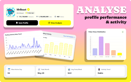 Tiktok Super Tool - Profile Analyzer & Video Downloader