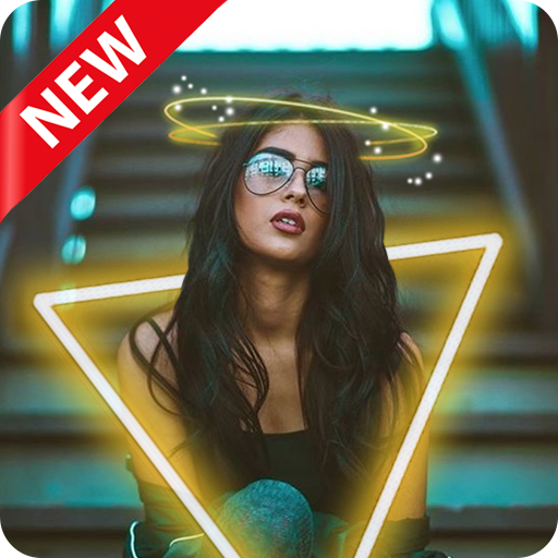 Light Crown Face Camera - Neon Spiral Effect