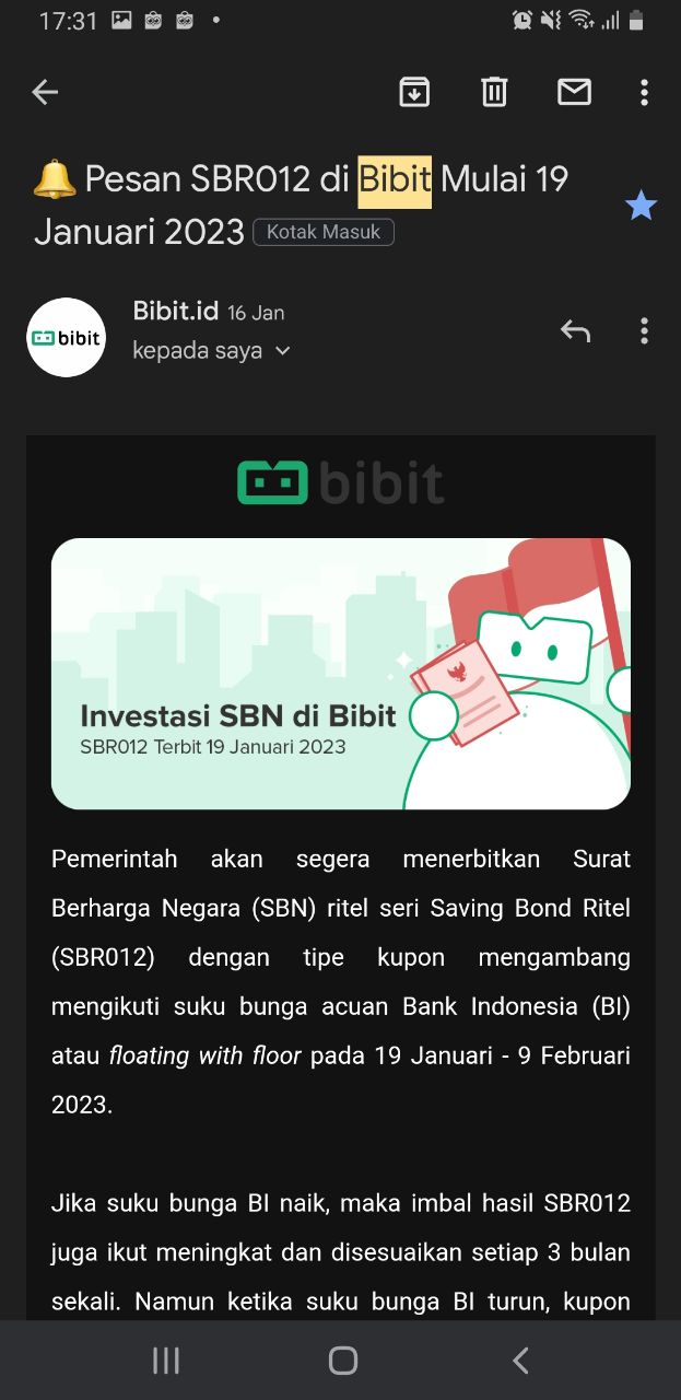 Contoh Email Penawaran Bibit